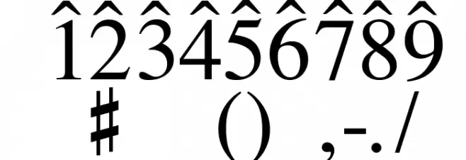 ScaleDegrees [Times]  Roman Font OTHER CHARS