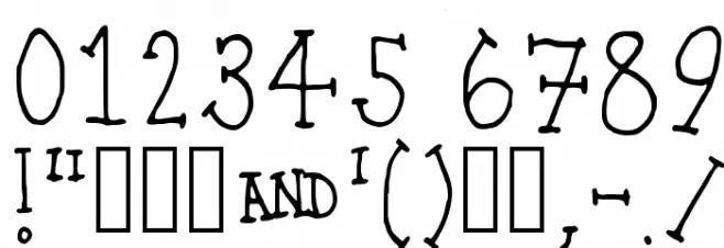 Scallywag Regular Font OTHER CHARS