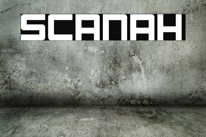 Scanah Font examples
