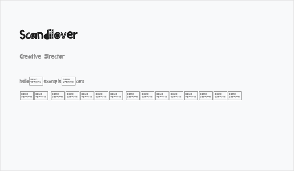 Scandilover Business Card