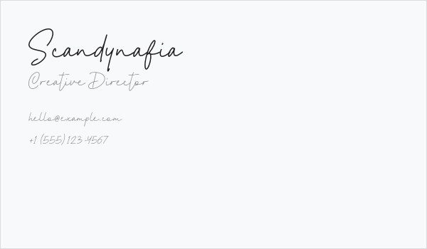 Scandynafia Business Card