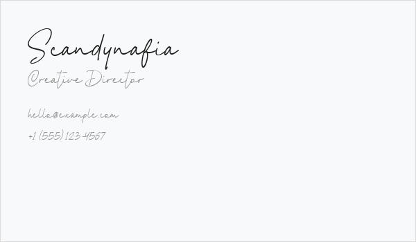 Scandynafia Business Card