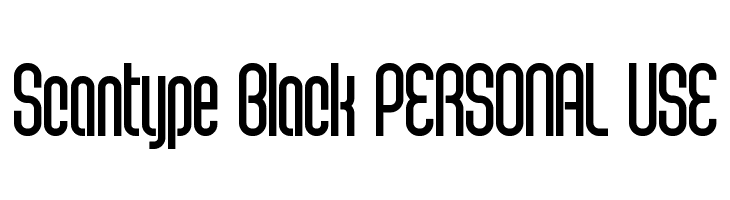 Scantype Black PERSONAL USE  नि: शुल्क फ़ॉन्ट्स डाउनलोड