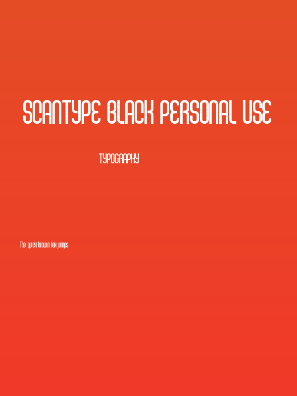 Scantype Black PERSONAL USE Poster