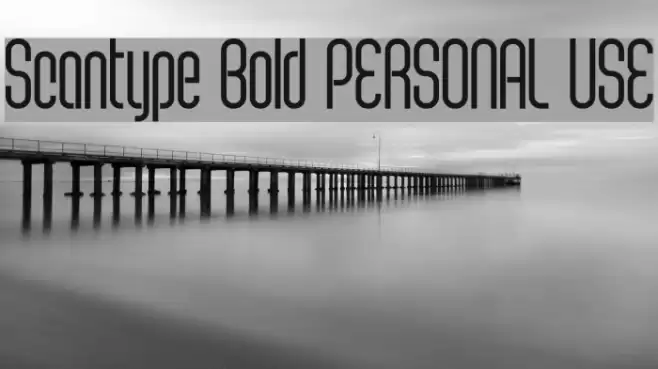 Scantype Bold PERSONAL USE Font examples