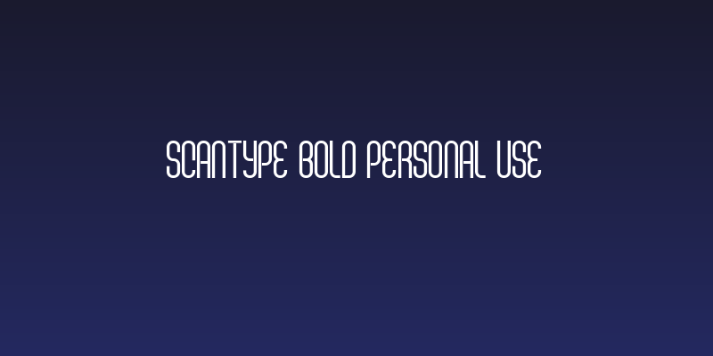 Scantype Bold PERSONAL USE Social Header