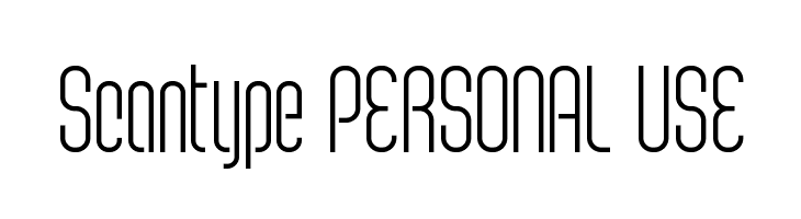 Scantype PERSONAL USE  Frei Schriftart Herunterladen