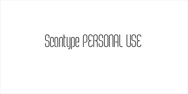Scantype PERSONAL USE Logo