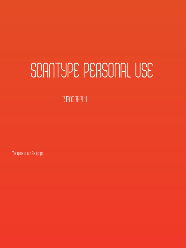 Scantype PERSONAL USE Poster