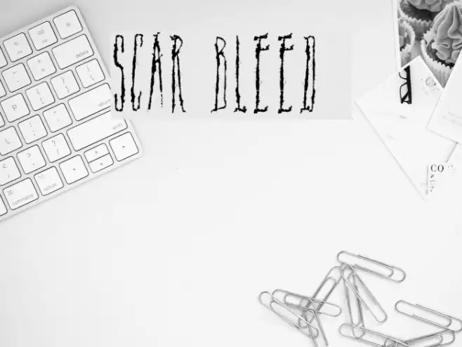 Scar Bleed Font examples