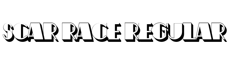 Scar Race Regular  baixar fontes gratis