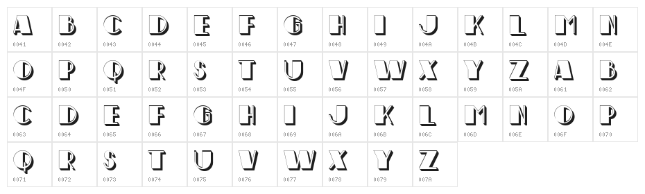Scar Race Regular Character Map