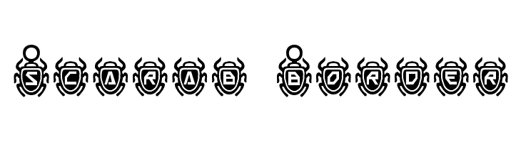 Scarab Border Font