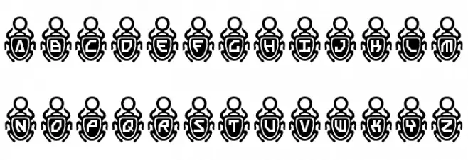 Scarab Border Schriftart Groß