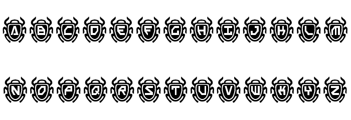 Scarab Border Font LOWERCASE