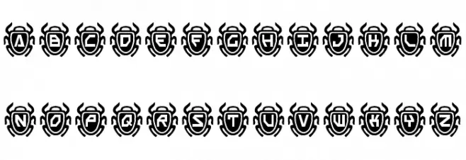Scarab Border फ़ॉन्ट लोअरकेस