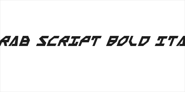 Scarab Script Bold Italic Logo