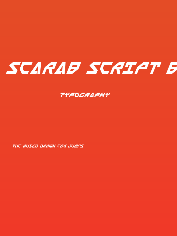 Scarab Script Bold Italic Poster