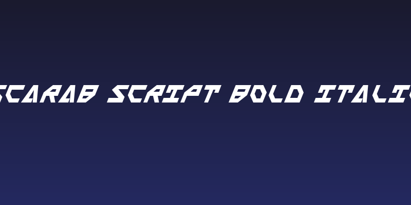 Scarab Script Bold Italic Social Header