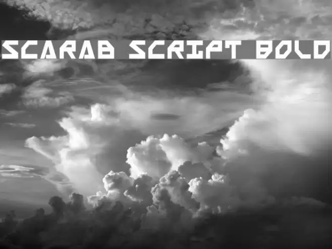 Scarab Script Bold Font examples