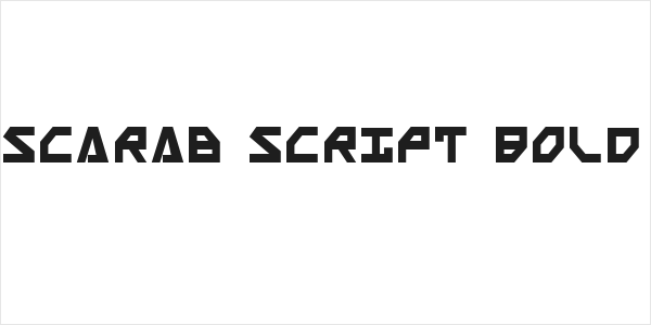 Scarab Script Bold Logo