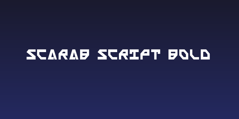 Scarab Script Bold Social Header