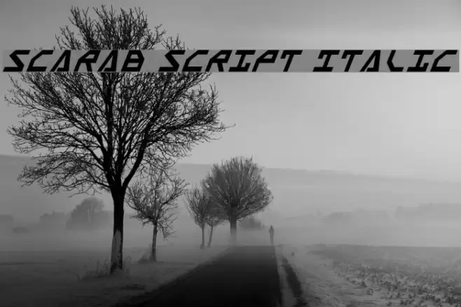 Scarab Script Italic Font examples
