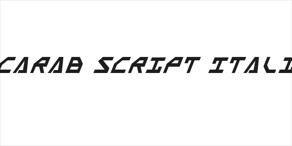Scarab Script Italic Logo