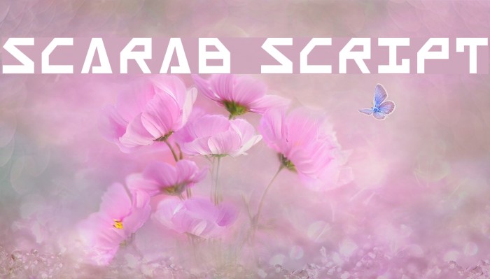 Scarab Script Font examples