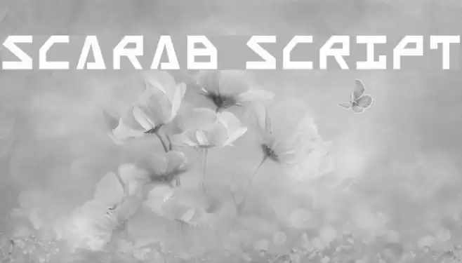 Scarab Script Polices examples