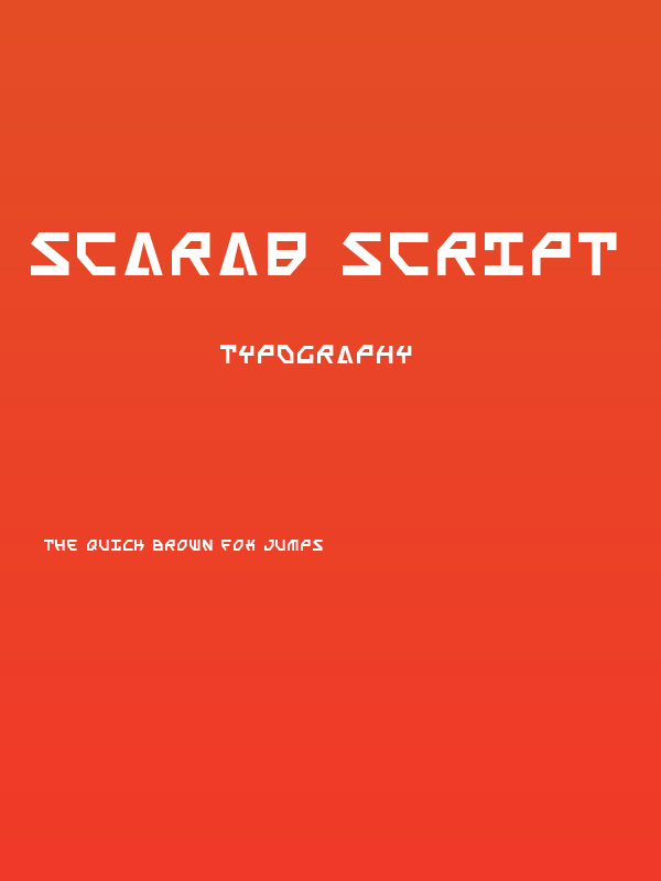 Scarab Script Poster