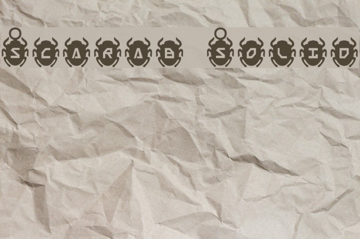 Scarab Solid Font examples