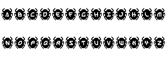 Scarab Solid Font LOWERCASE