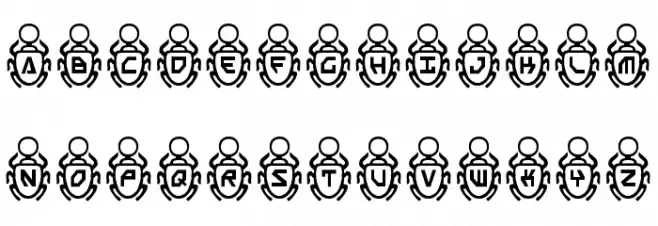 Scarab फ़ॉन्ट अपरकेस