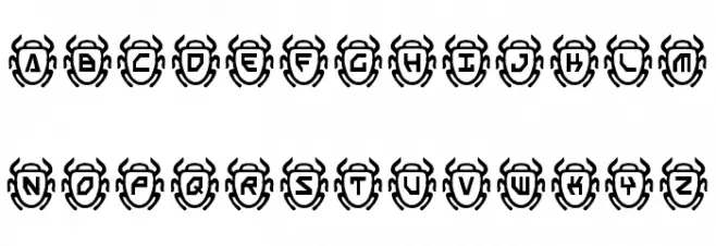 Scarab Caratteri MINUSCOLO