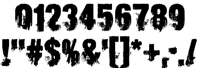 Scare Arms Font OTHER CHARS