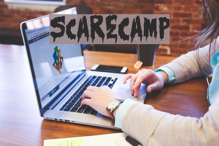 ScareCamp Font examples