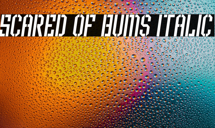 Scared of Bums Italic Example 2