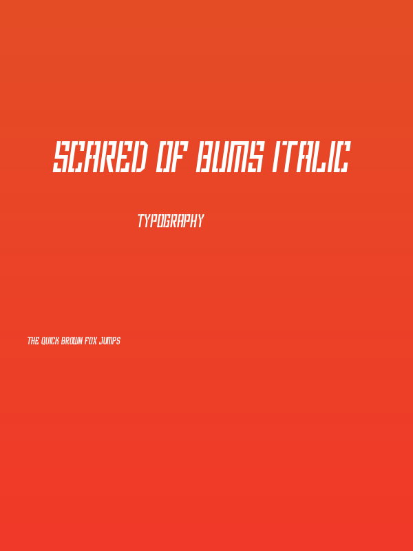 Scared of Bums Italic Poster