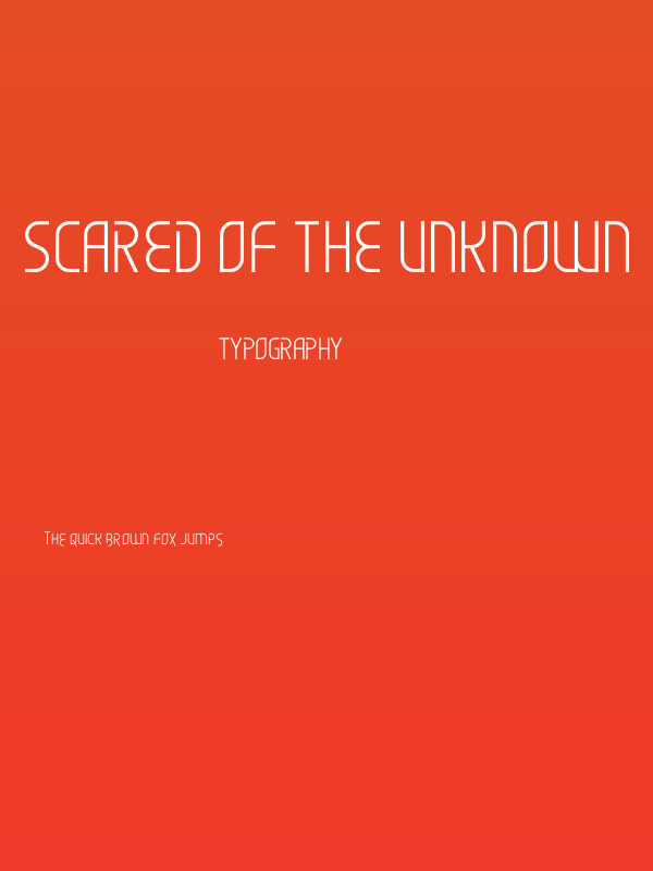 Scared of the Unknown Poster