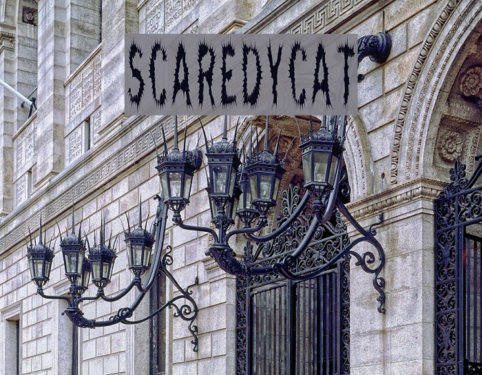 ScaredyCat Font examples