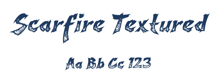 Scarfire Textured Font Preview