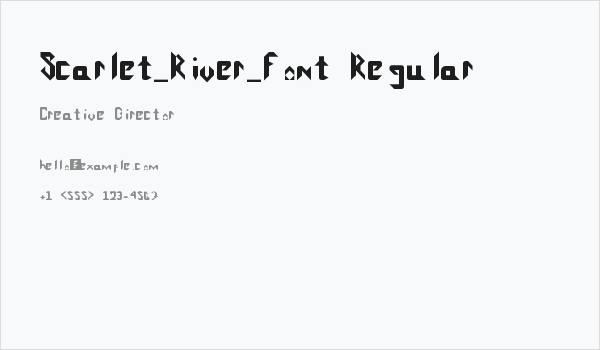 Scarlet_River_Font Regular Business Card