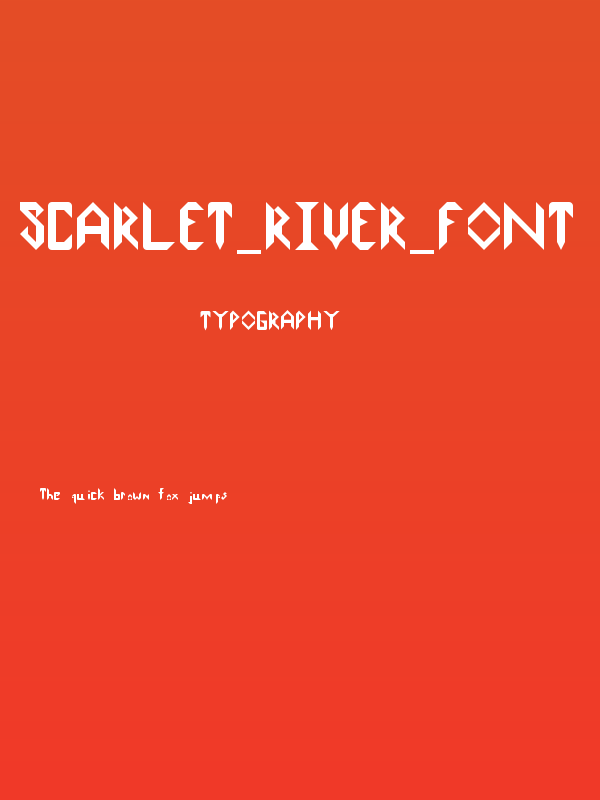 Scarlet_River_Font Regular Poster