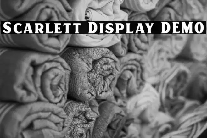 Scarlett Display DEMO Schriftart examples