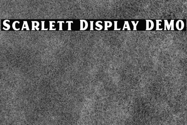 Scarlett Display DEMO Schriftart examples