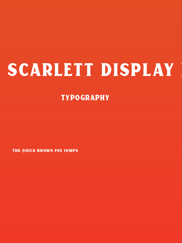 Scarlett Display DEMO Poster