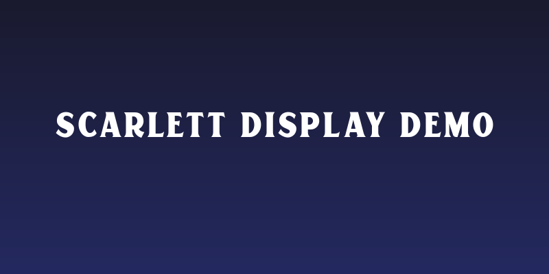 Scarlett Display DEMO Social Header