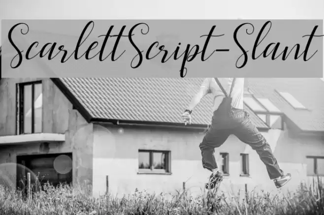ScarlettScript-Slant Schriftart examples