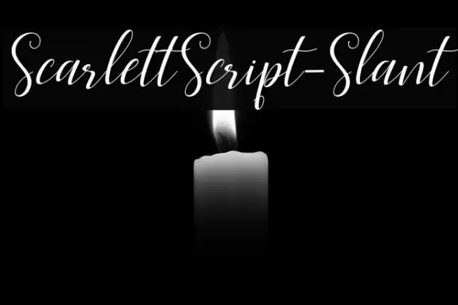 ScarlettScript-Slant Schriftart examples